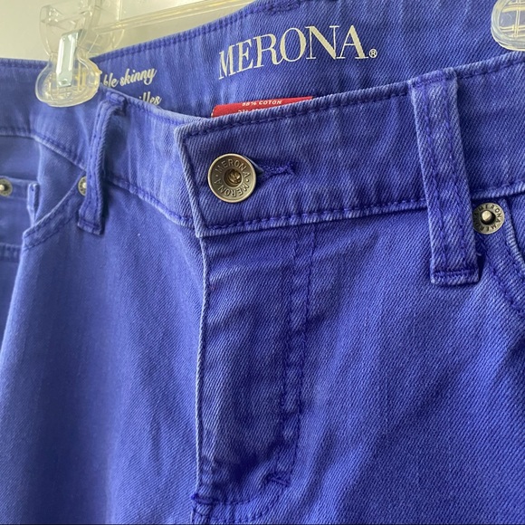 MERONA BLUE SKINNY ANKLE JEANS - Picture 5 of 7